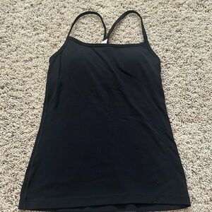 Black aerie tank top with built in bra